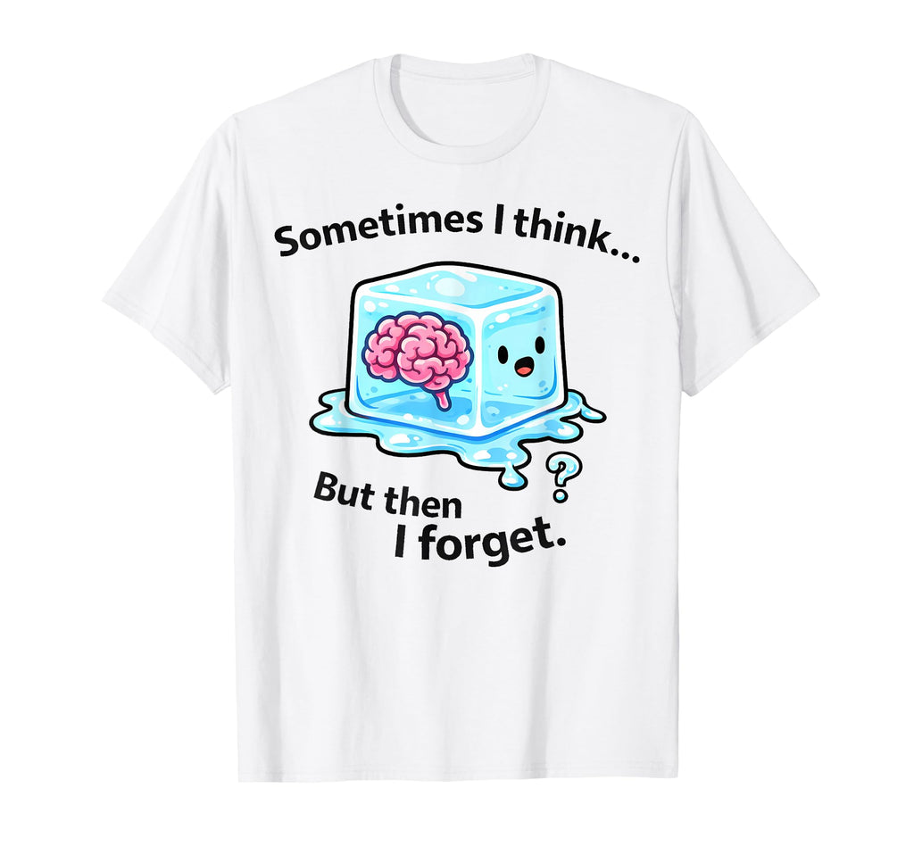 Forgetful Ice Brain Meme Cartoon T-Shirt - Aesthetic Graphic Men Women - T-Shirt, Sweatshirt, Hoodie