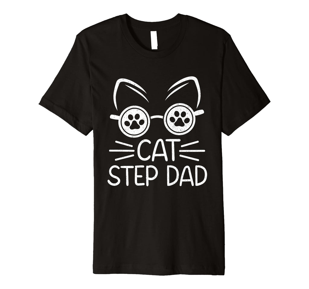 Mens Cat Step Dad Gifts Fathers Day Cat T-Shirt - Minimalist Print Unisex - T-Shirt, Sweatshirt, Hoodie