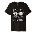 Mens Cat Step Dad Gifts Fathers Day Cat T-Shirt - Minimalist Print Unisex - T-Shirt, Sweatshirt, Hoodie
