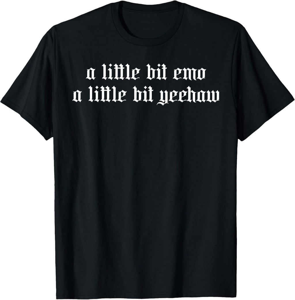 A Little Bit Emo A Little Bit Yeehaw Funny Western Goth T-Shirt Unisex T-shirt, Sweatshirt, Hoodie, Long Sleeve Tee - T-Shirt, Sweatshirt, Hoodie