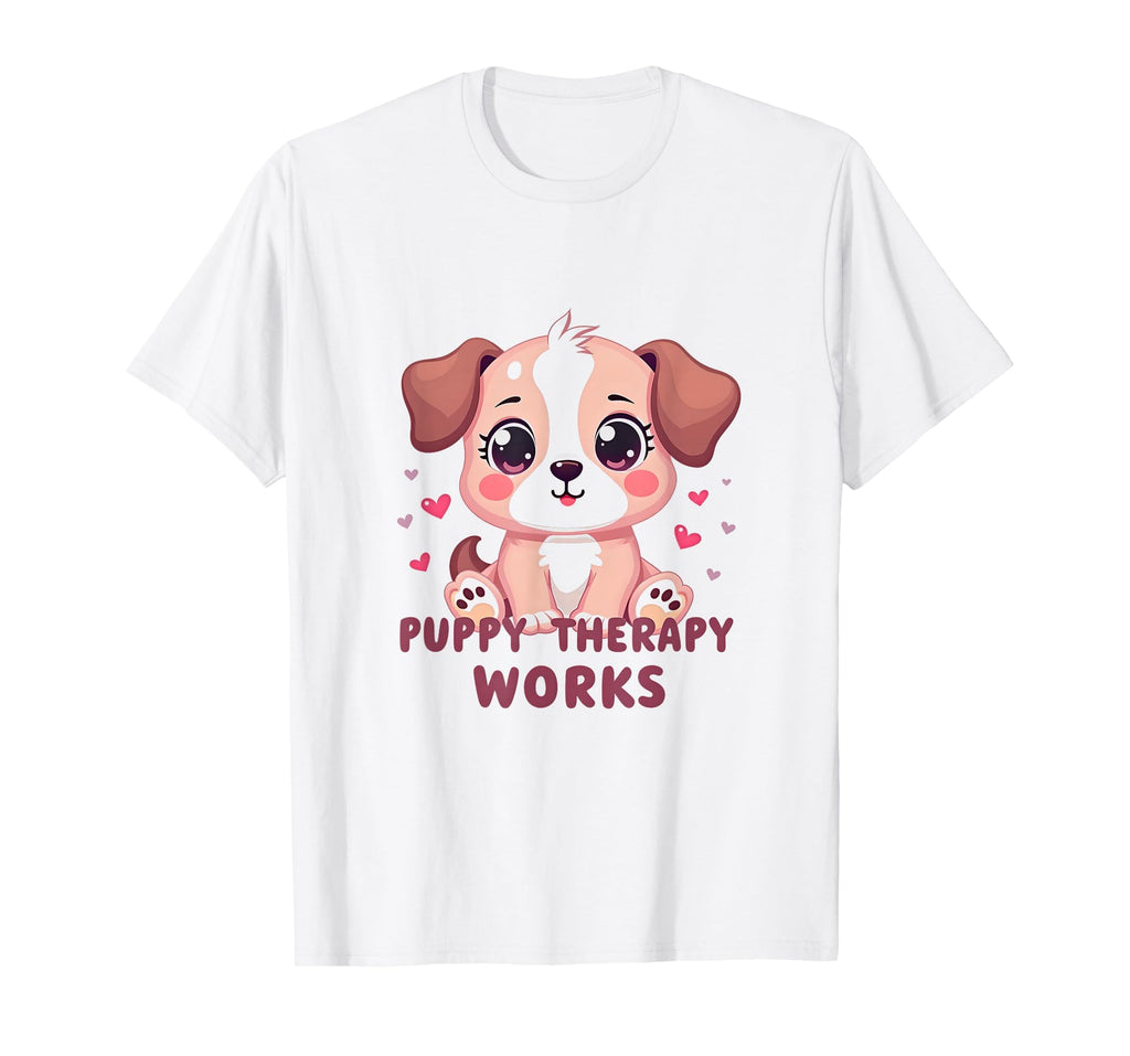 Puppy Therapy Works Puppy Love T-Shirt - Unique Graphic for Adults - T-Shirt, Sweatshirt, Hoodie