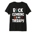 Rock Climbing Is My Therapy Tri Blend T-Shirt - Custom Art Print for Adults - T-Shirt, Sweatshirt, Hoodie