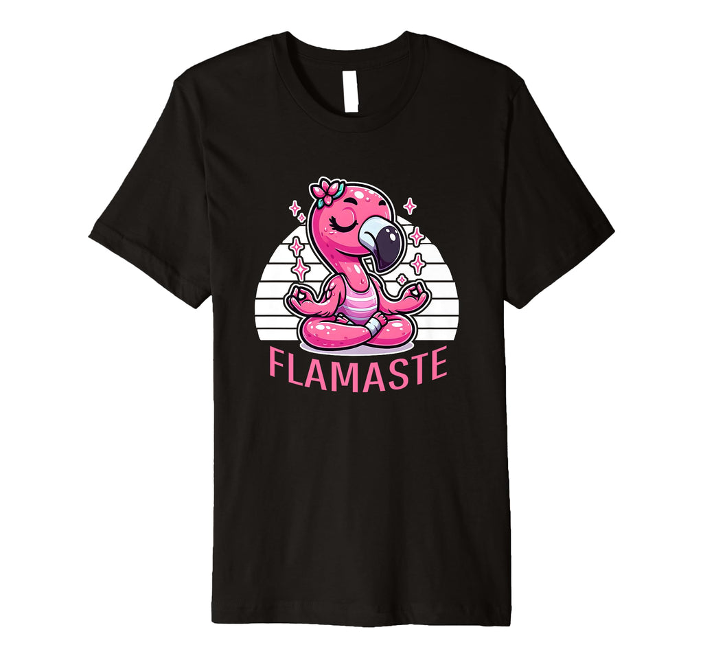 Flamaste Funny Flamingo Yoga T-Shirt - Aesthetic Graphic for Adults - T-Shirt, Sweatshirt, Hoodie