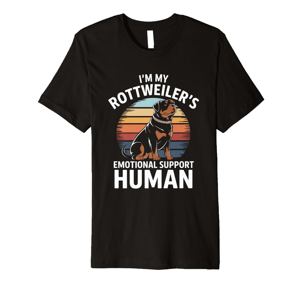 Im My Rottweilers Emotional Support T-Shirt - Aesthetic Graphic Men Women - T-Shirt, Sweatshirt, Hoodie