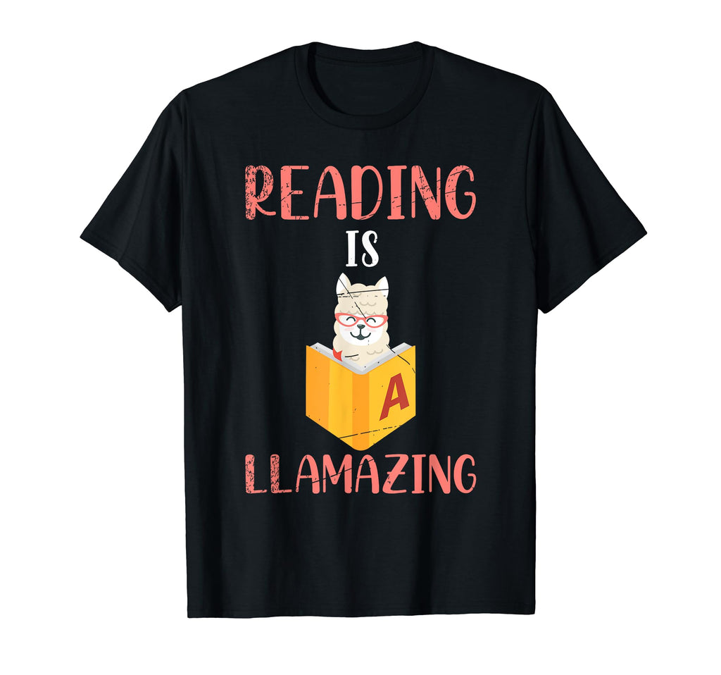 Reading Is Llamazing Alpaca Llama Book T-Shirt - Trendy Graphic for Adults - T-Shirt, Sweatshirt, Hoodie