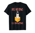 Reading Is Llamazing Alpaca Llama Book T-Shirt - Trendy Graphic for Adults - T-Shirt, Sweatshirt, Hoodie