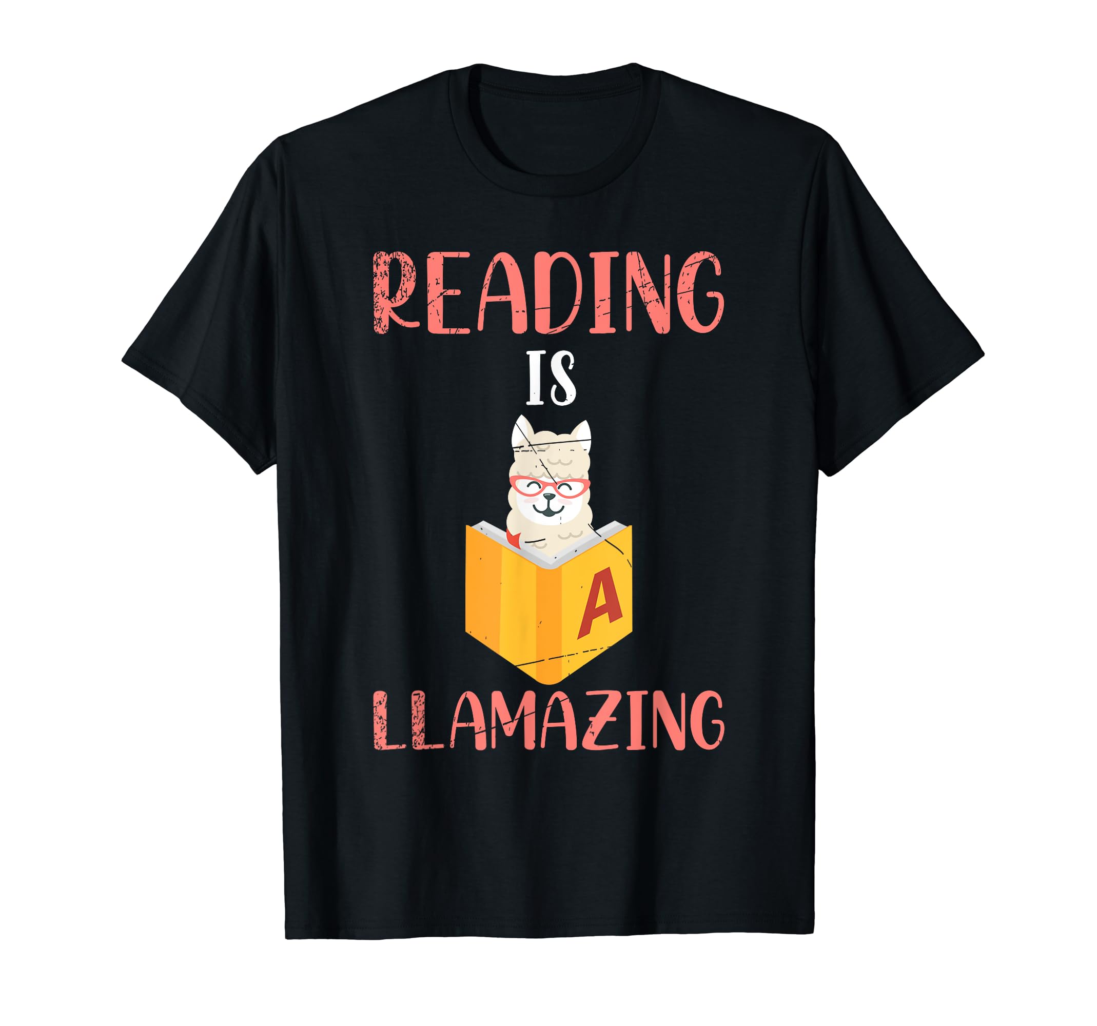 Reading Is Llamazing Alpaca Llama Book T-Shirt - Trendy Graphic for Adults - T-Shirt, Sweatshirt, Hoodie