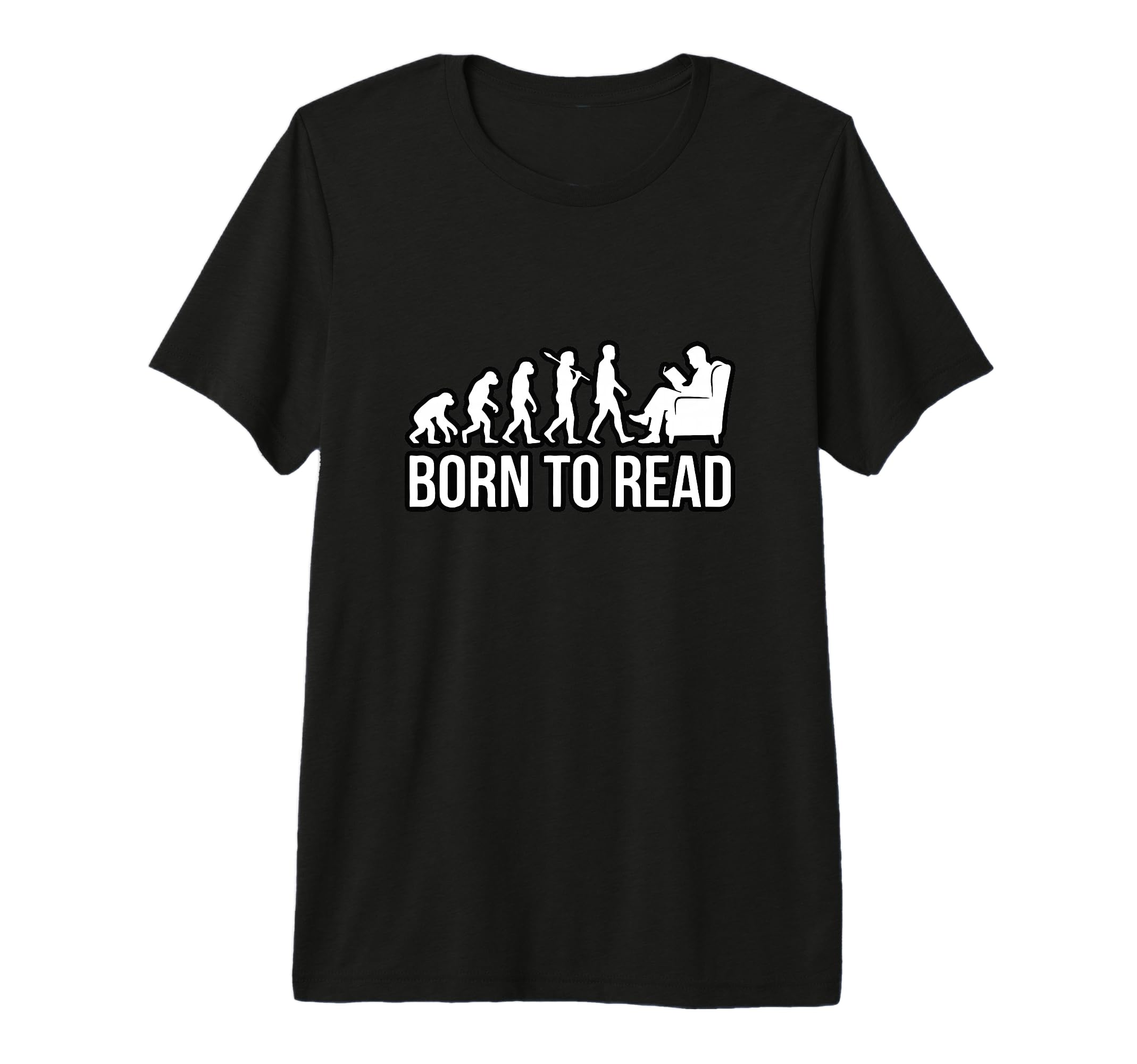 Born To Read Bookish Evolution Funny T-Shirt - Trendy Graphic Unisex - T-Shirt, Sweatshirt, Hoodie