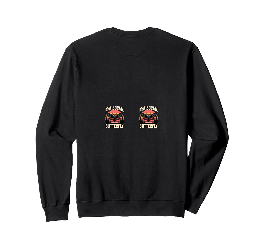 Moth Mann Cryptid Anti Social Sweatshirt - Minimalist Print for Adults - T-Shirt, Sweatshirt, Hoodie
