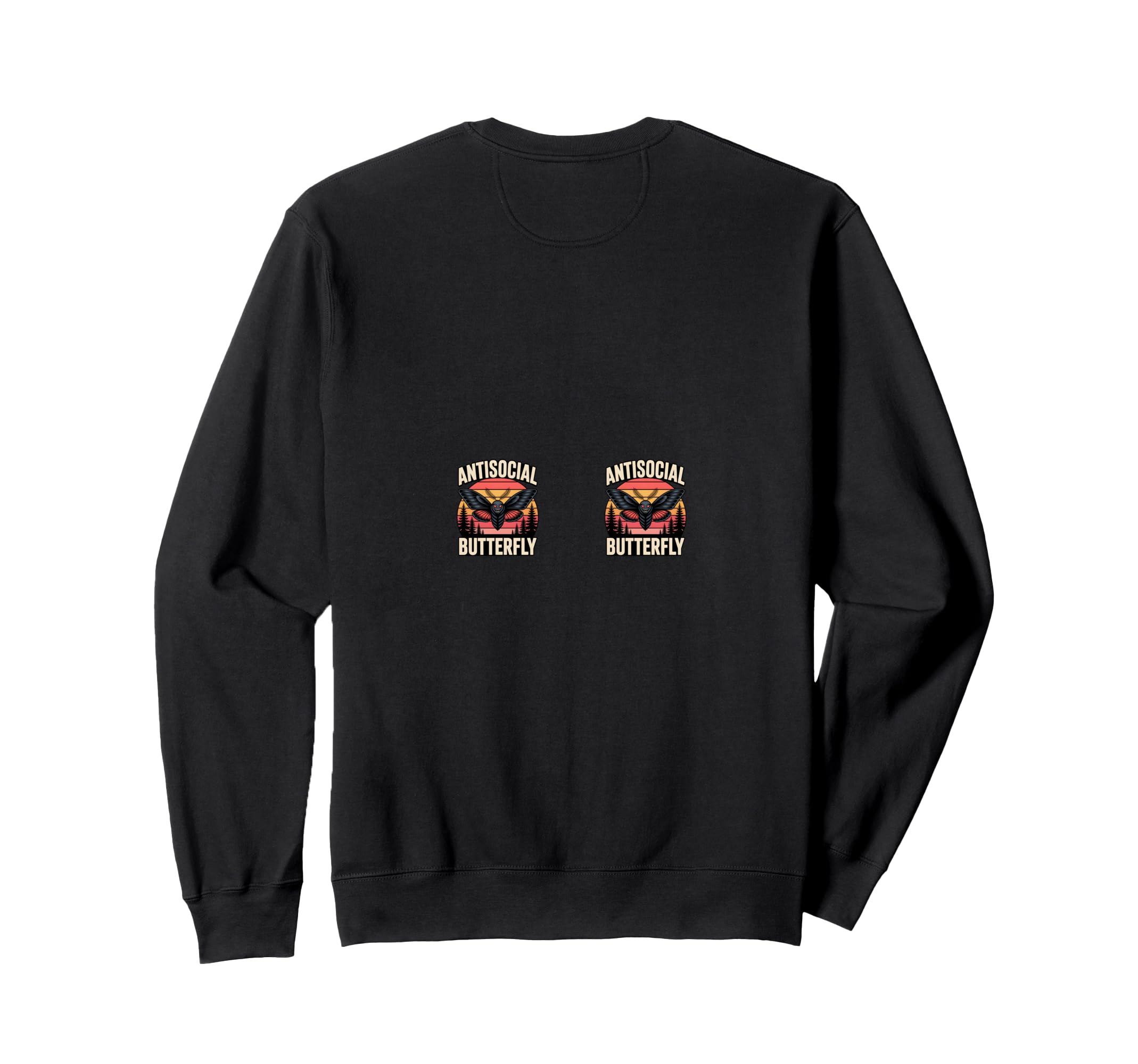 Moth Mann Cryptid Anti Social Sweatshirt - Minimalist Print for Adults - T-Shirt, Sweatshirt, Hoodie