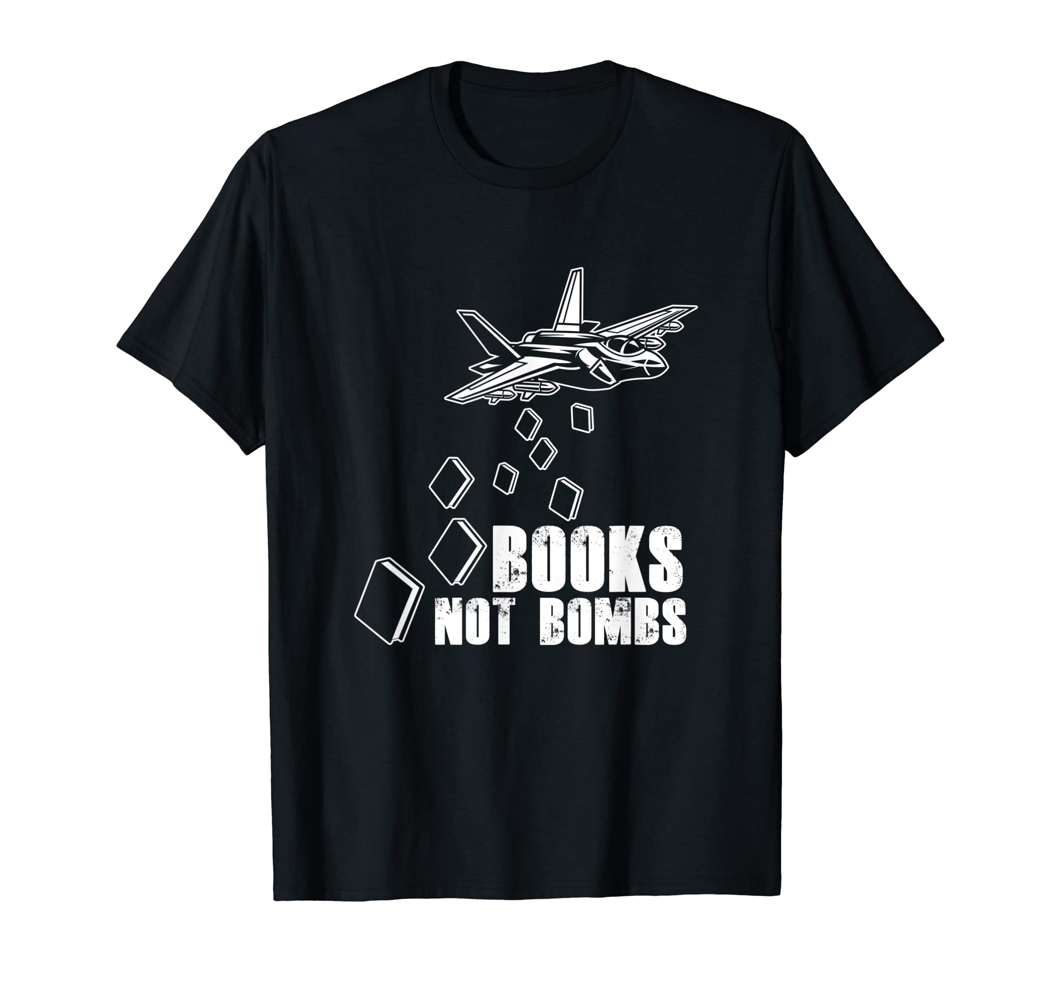 Books Not Bombs Book Lover Reader T-Shirt - Streetwear Style for Adults - T-Shirt, Sweatshirt, Hoodie