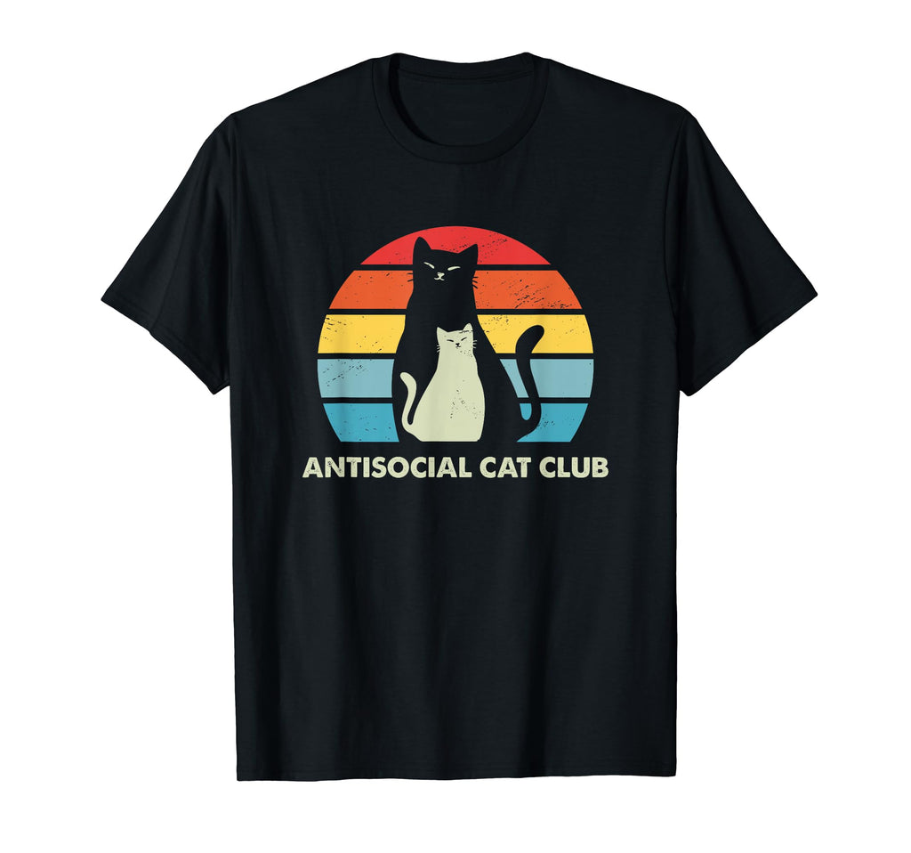 Antisocial Cat Club Introvert Cat T-Shirt - Minimalist Print Men Women - T-Shirt, Sweatshirt, Hoodie