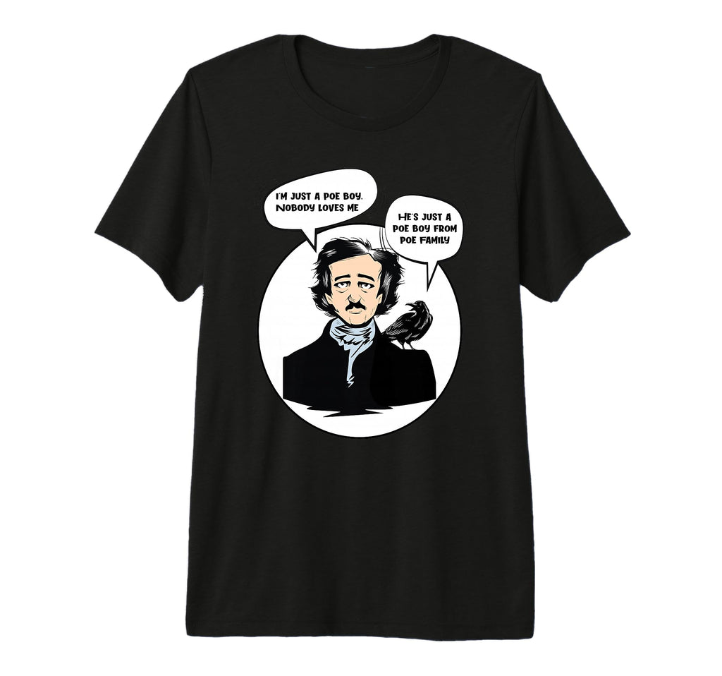Edgar Allan Poe Raven Gothic Literature T-Shirt - Aesthetic Graphic Unisex - T-Shirt, Sweatshirt, Hoodie