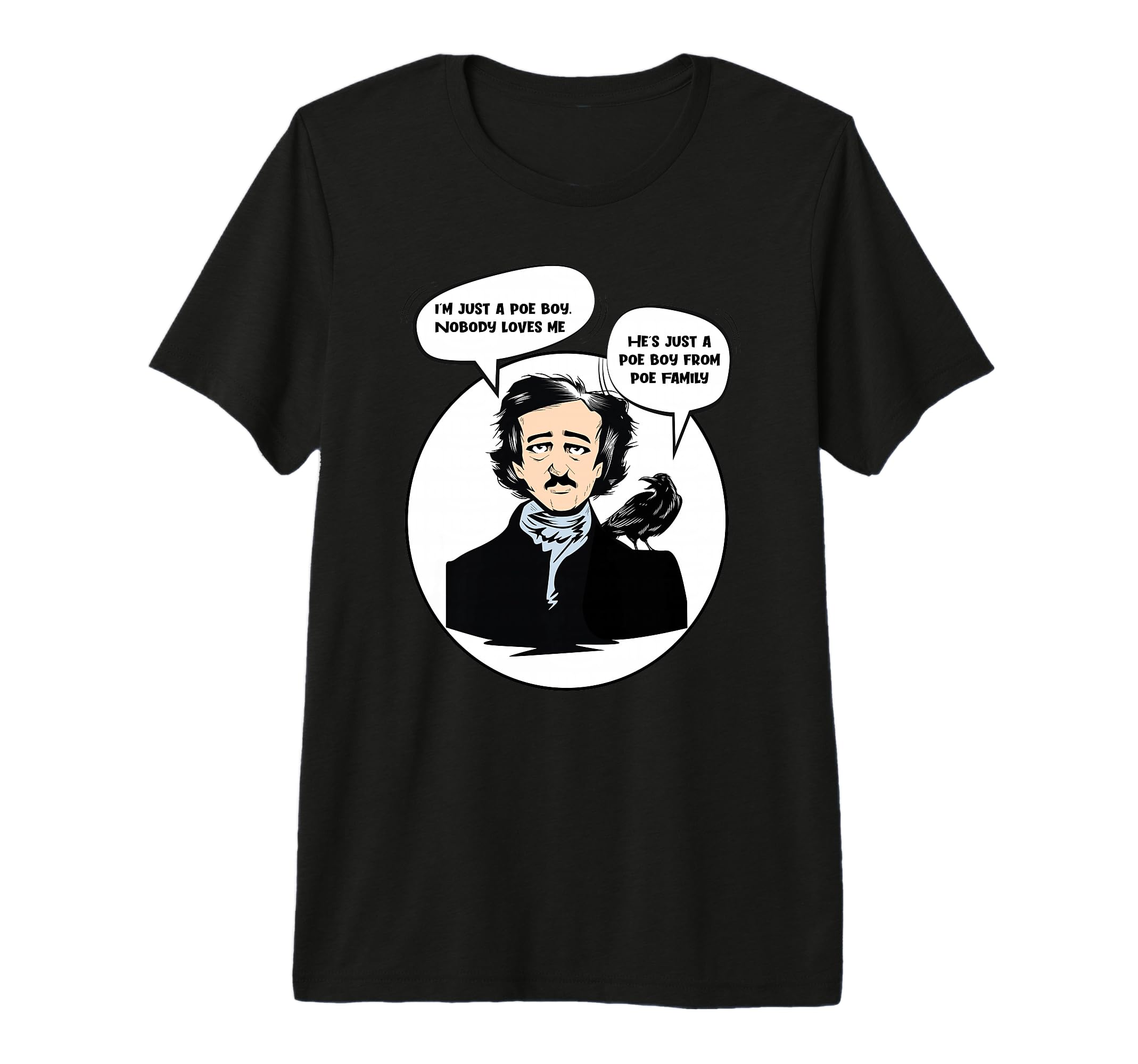 Edgar Allan Poe Raven Gothic Literature T-Shirt - Aesthetic Graphic Unisex - T-Shirt, Sweatshirt, Hoodie