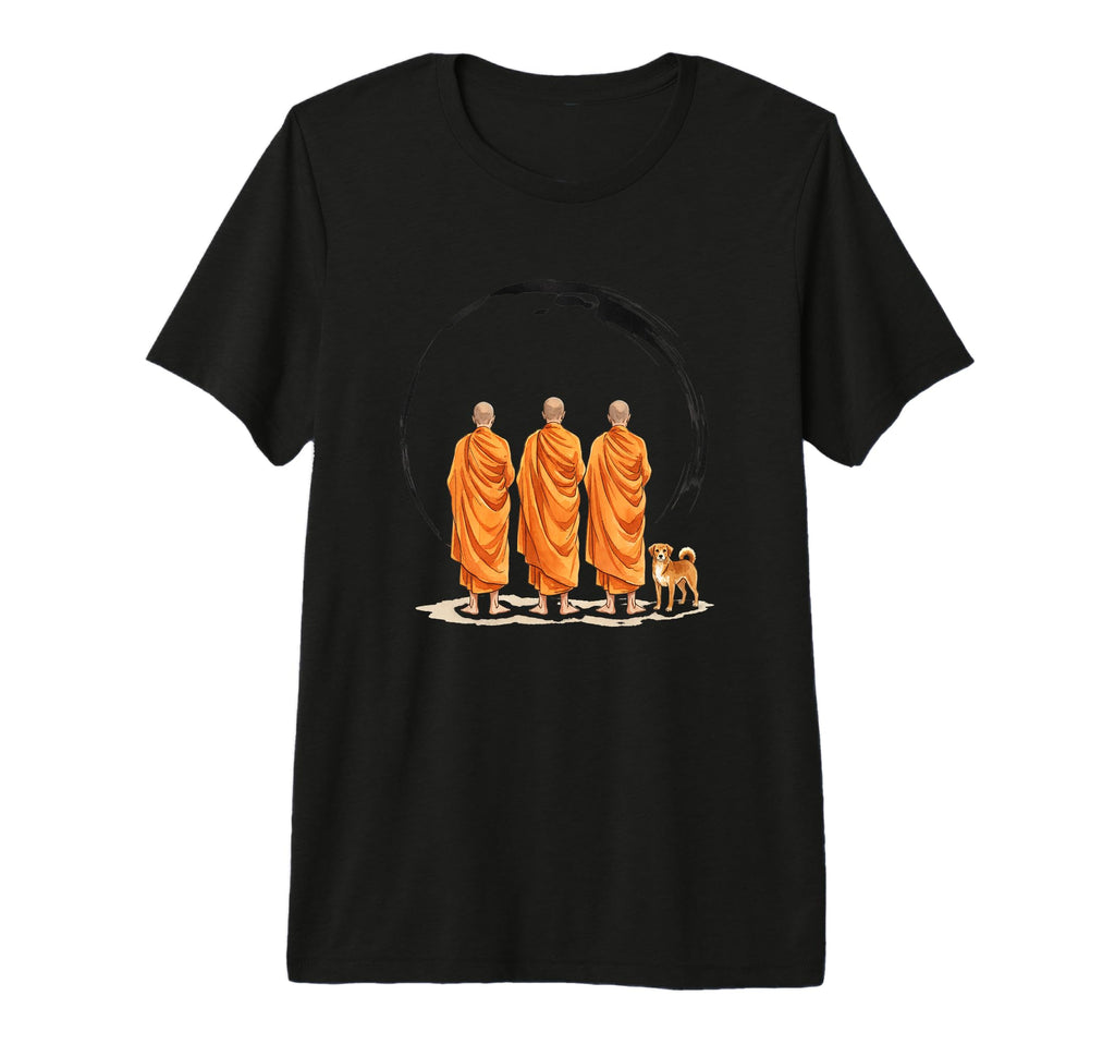 Buddhist Monks Dog Zen Circle Meditation T-Shirt - Graphic Print Unisex - T-Shirt, Sweatshirt, Hoodie