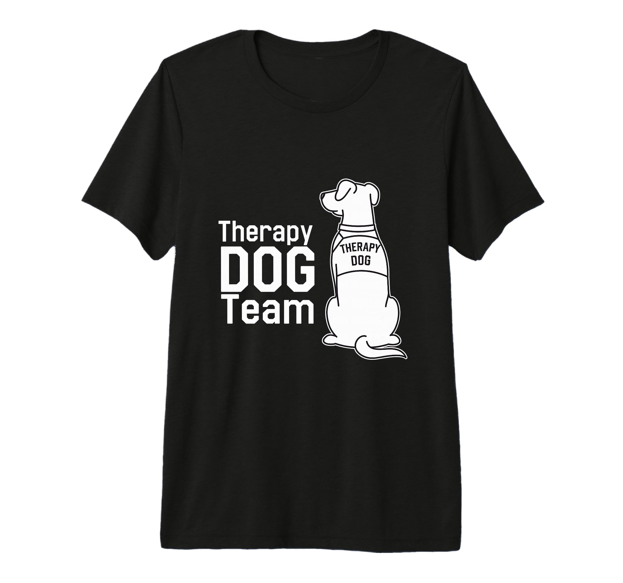 Therapy Dog Team Animal Support T-Shirt - Minimalist Print Men Women - T-Shirt, Sweatshirt, Hoodie