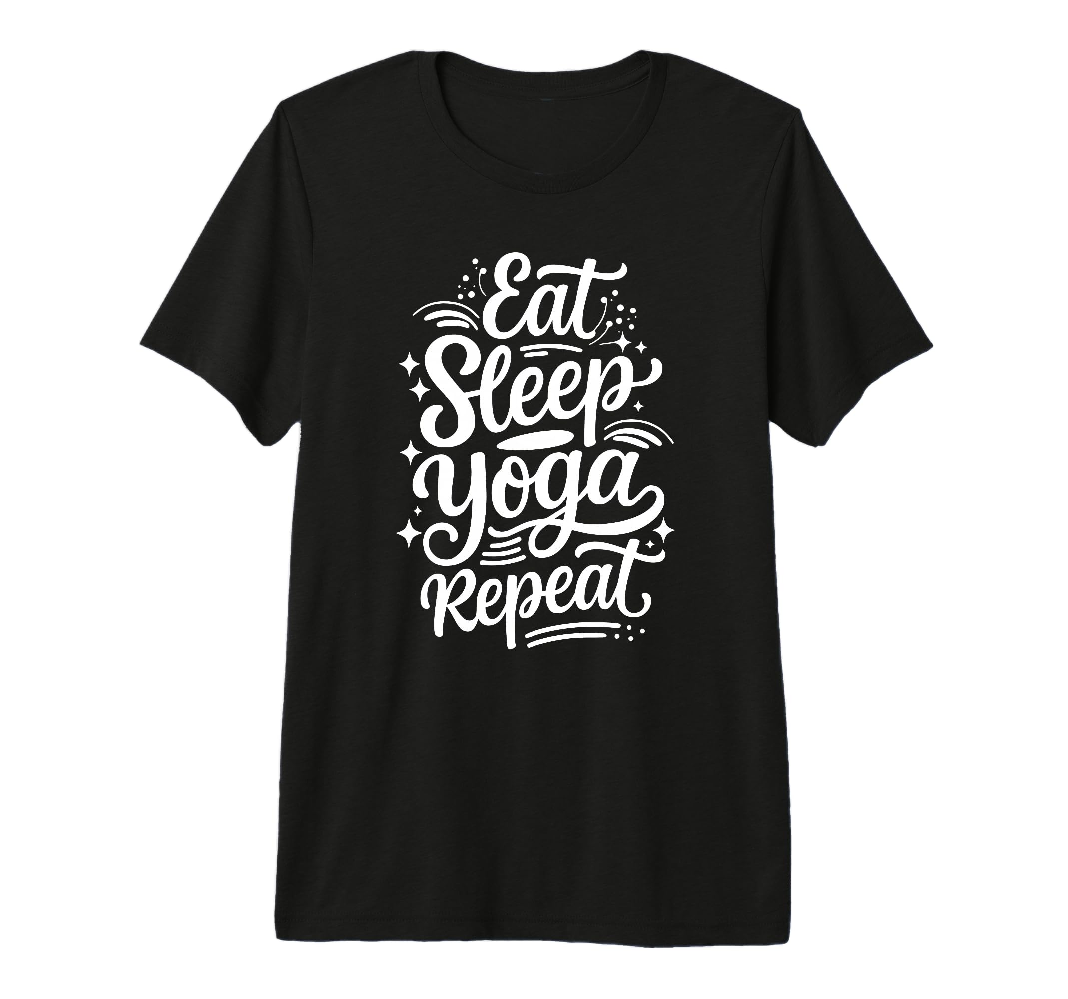 Eat Sleep Yoga Repeat Tri Blend T-Shirt - Graphic Print Men Women - T-Shirt, Sweatshirt, Hoodie