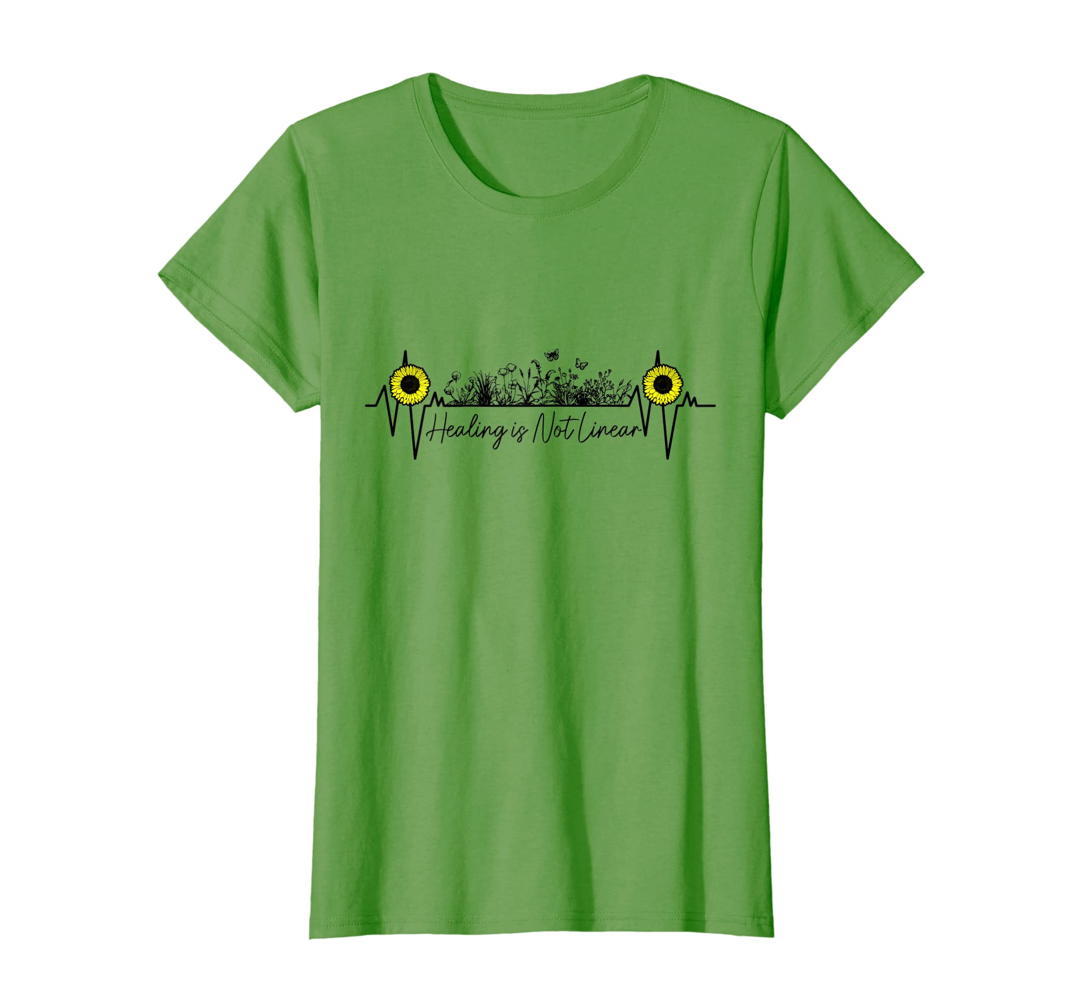 Womens Healing Is Not Linear Mental T-Shirt - Trendy Graphic for Adults - T-Shirt, Sweatshirt, Hoodie