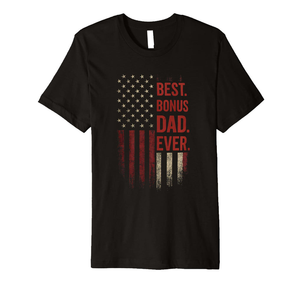 Mens Step Dad Best Bonus Dad Ever T-Shirt - Graphic Print for Adults - T-Shirt, Sweatshirt, Hoodie