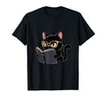 Cat Reading Book Nerd Kitty Bookworm T-Shirt - Trendy Graphic Men Women - T-Shirt, Sweatshirt, Hoodie