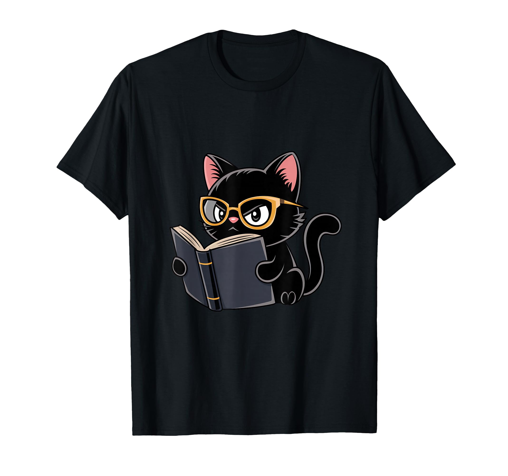 Cat Reading Book Nerd Kitty Bookworm T-Shirt - Trendy Graphic Men Women - T-Shirt, Sweatshirt, Hoodie