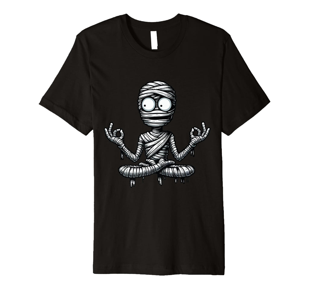 Meditation Mummy Yoga Pose Relaxing T-Shirt - Minimalist Print Men Women - T-Shirt, Sweatshirt, Hoodie