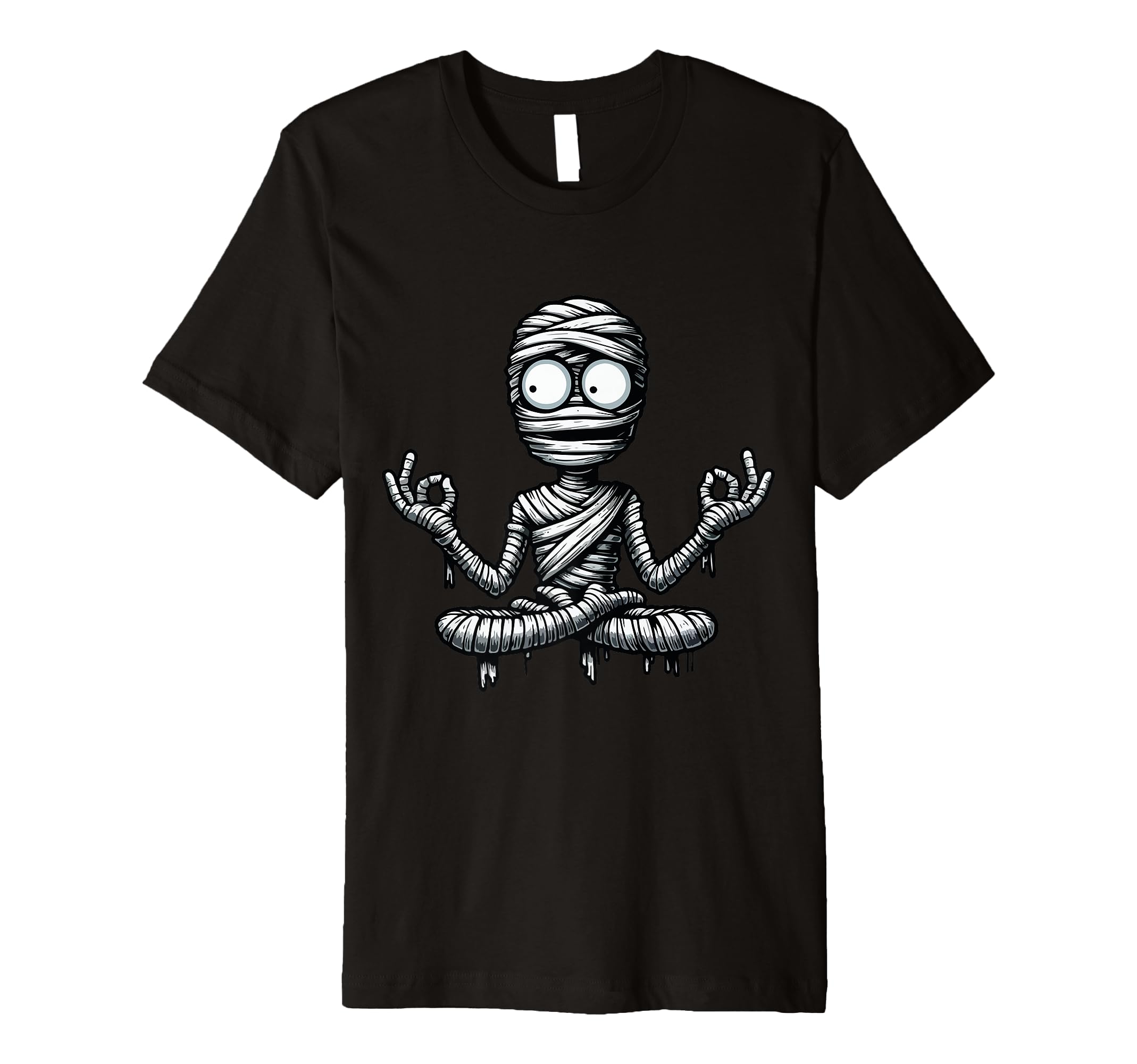 Meditation Mummy Yoga Pose Relaxing T-Shirt - Minimalist Print Men Women - T-Shirt, Sweatshirt, Hoodie