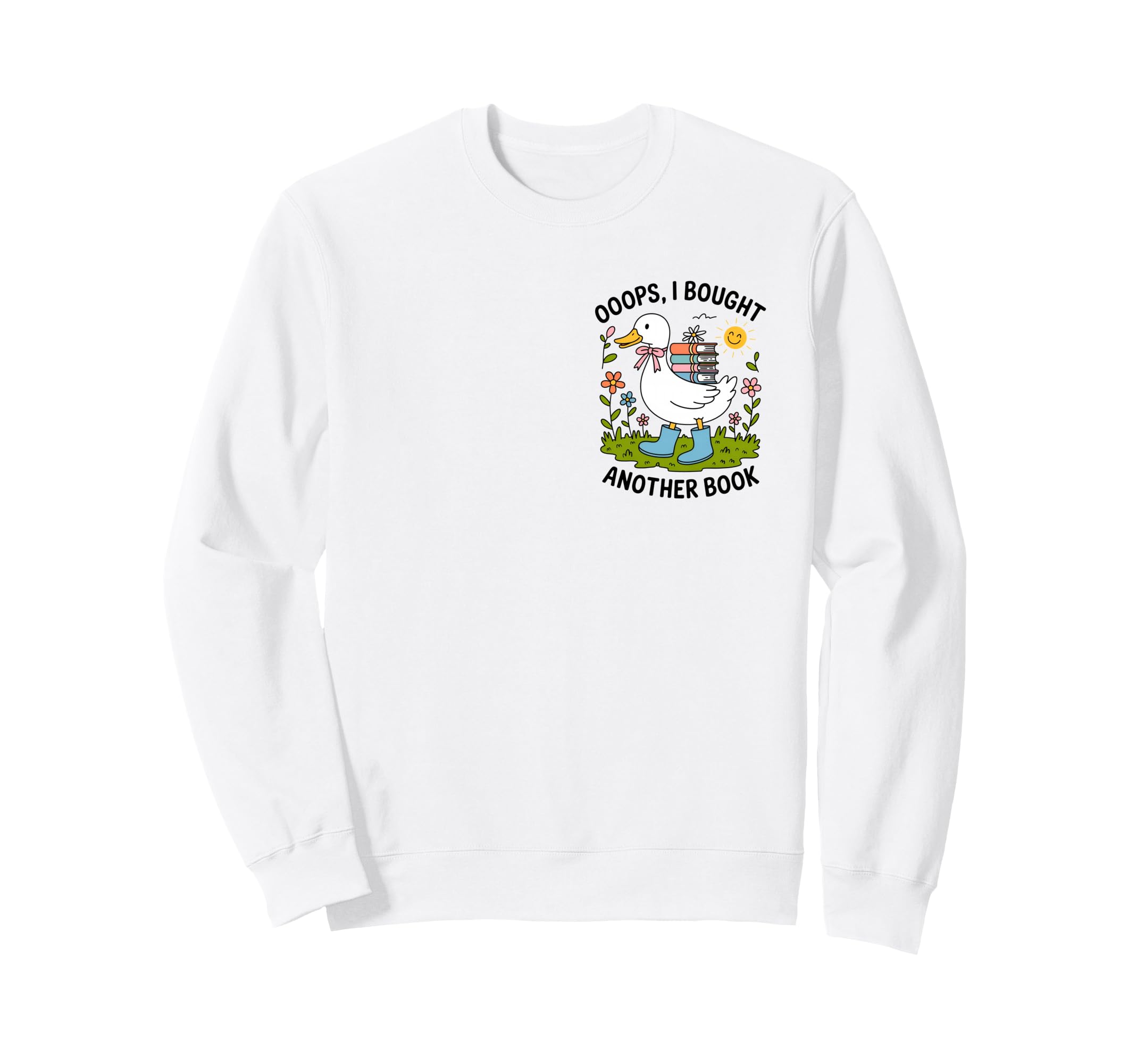 Goose Reading Books Geeky Geese Book Sweatshirt - Novelty Apparel Unisex - T-Shirt, Sweatshirt, Hoodie