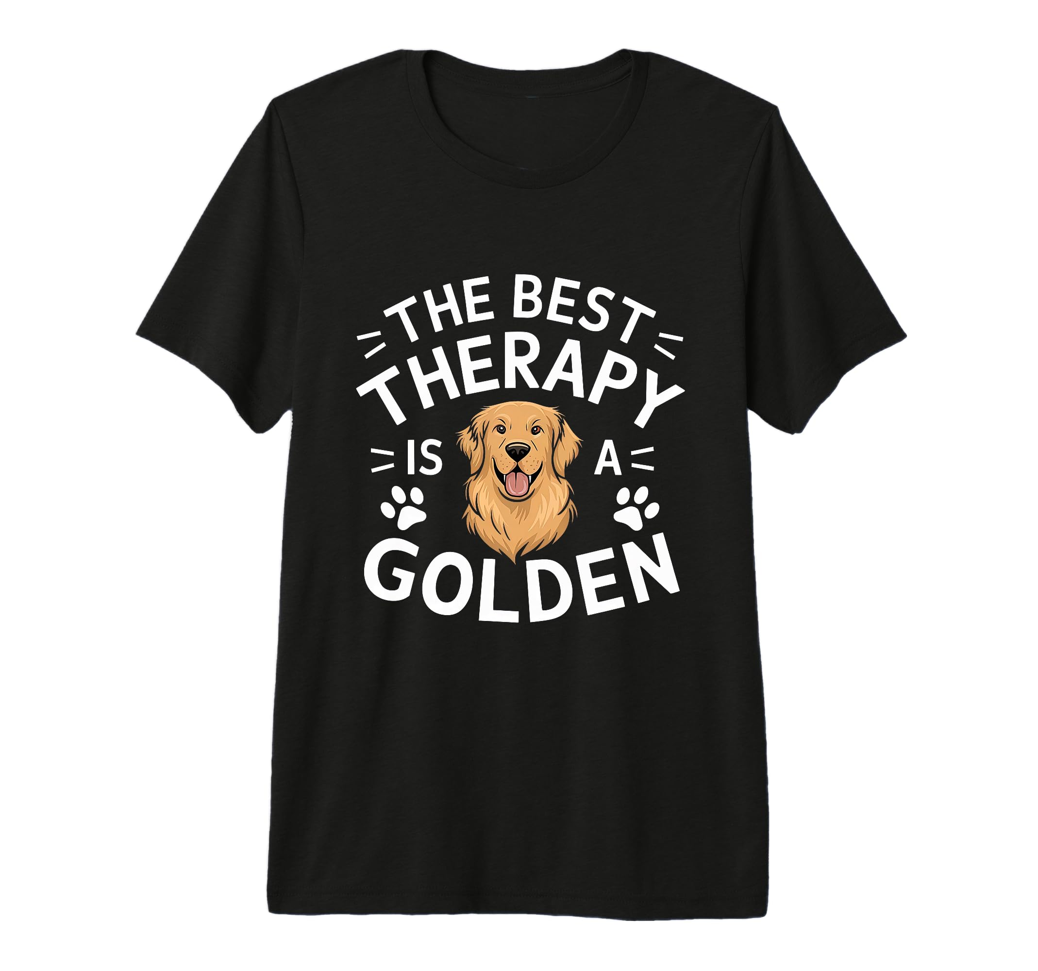 Best Therapy Is Golden Retriever Dog T-Shirt - Novelty Apparel for Adults - T-Shirt, Sweatshirt, Hoodie