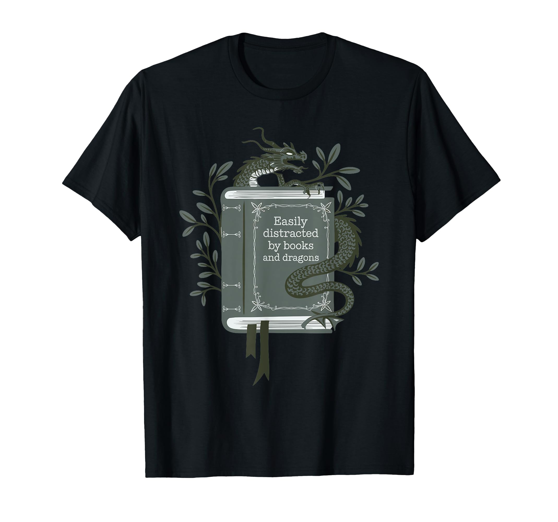 Easily Distracted Dragons And Books T-Shirt - Trendy Graphic Men Women - T-Shirt, Sweatshirt, Hoodie