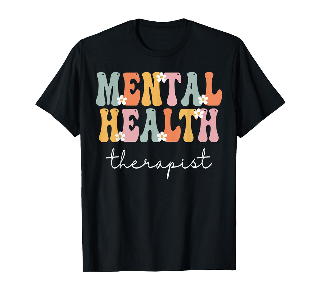 Mental Health Therapist Week Groovy T-Shirt - Minimalist Print Unisex - T-Shirt, Sweatshirt, Hoodie