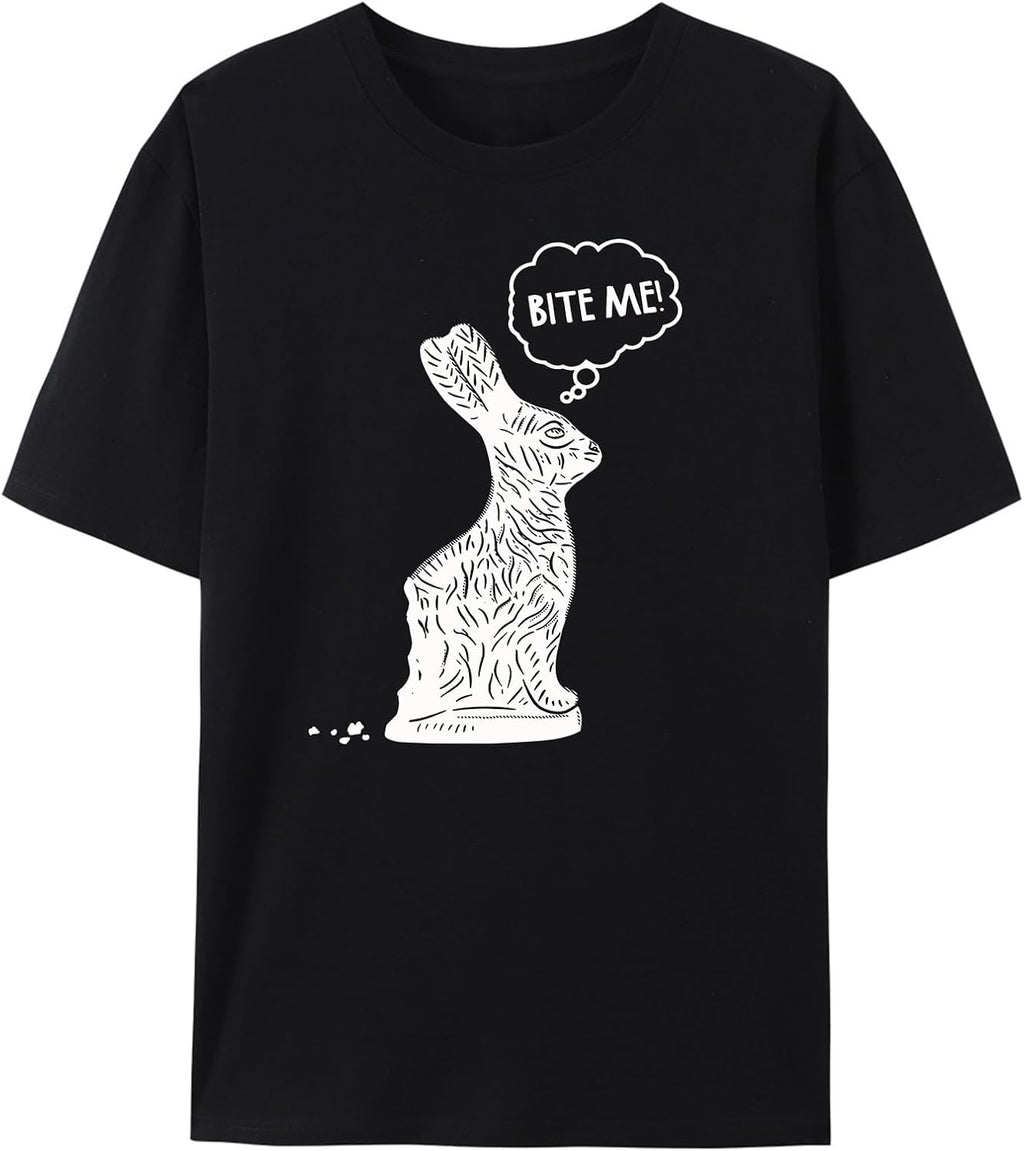 Easter Shirts for Women Floral Bunny Graphic T Shirt Cute Easter Eggs Spring Casual Short Sleeve Tee - T-Shirt, Sweatshirt, Hoodie