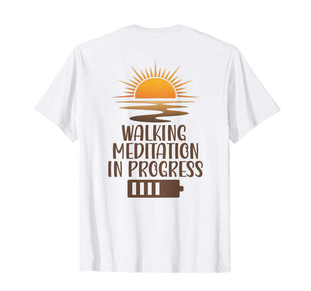 Walking Meditation Progress Sunrise T-Shirt - Aesthetic Graphic Men Women - T-Shirt, Sweatshirt, Hoodie