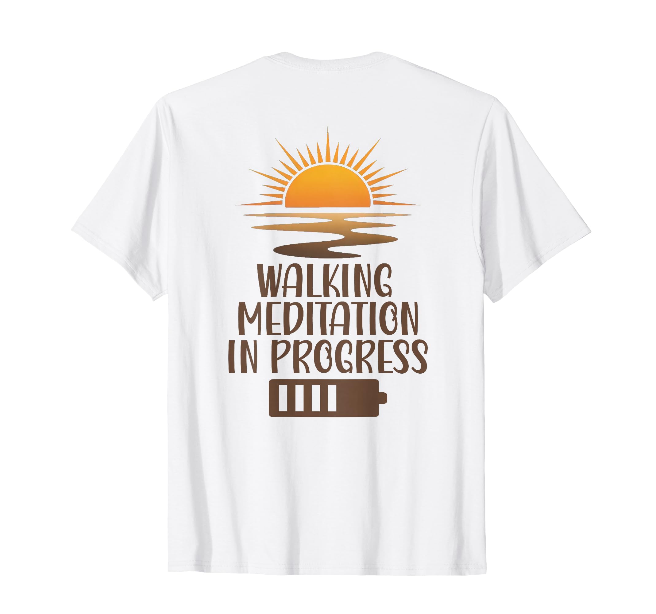 Walking Meditation Progress Sunrise T-Shirt - Aesthetic Graphic Men Women - T-Shirt, Sweatshirt, Hoodie