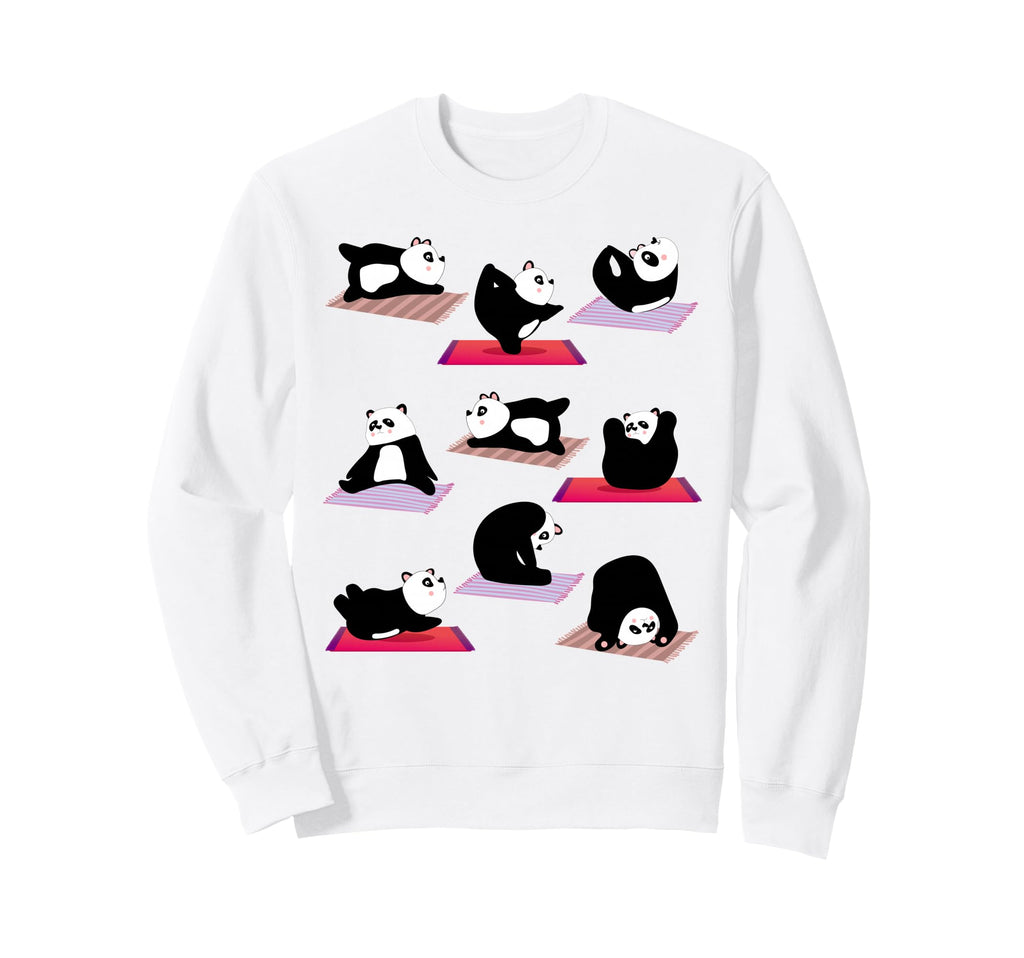 Funny Pandas Yoga Poses Meditation Sweatshirt - Aesthetic Graphic Unisex - T-Shirt, Sweatshirt, Hoodie