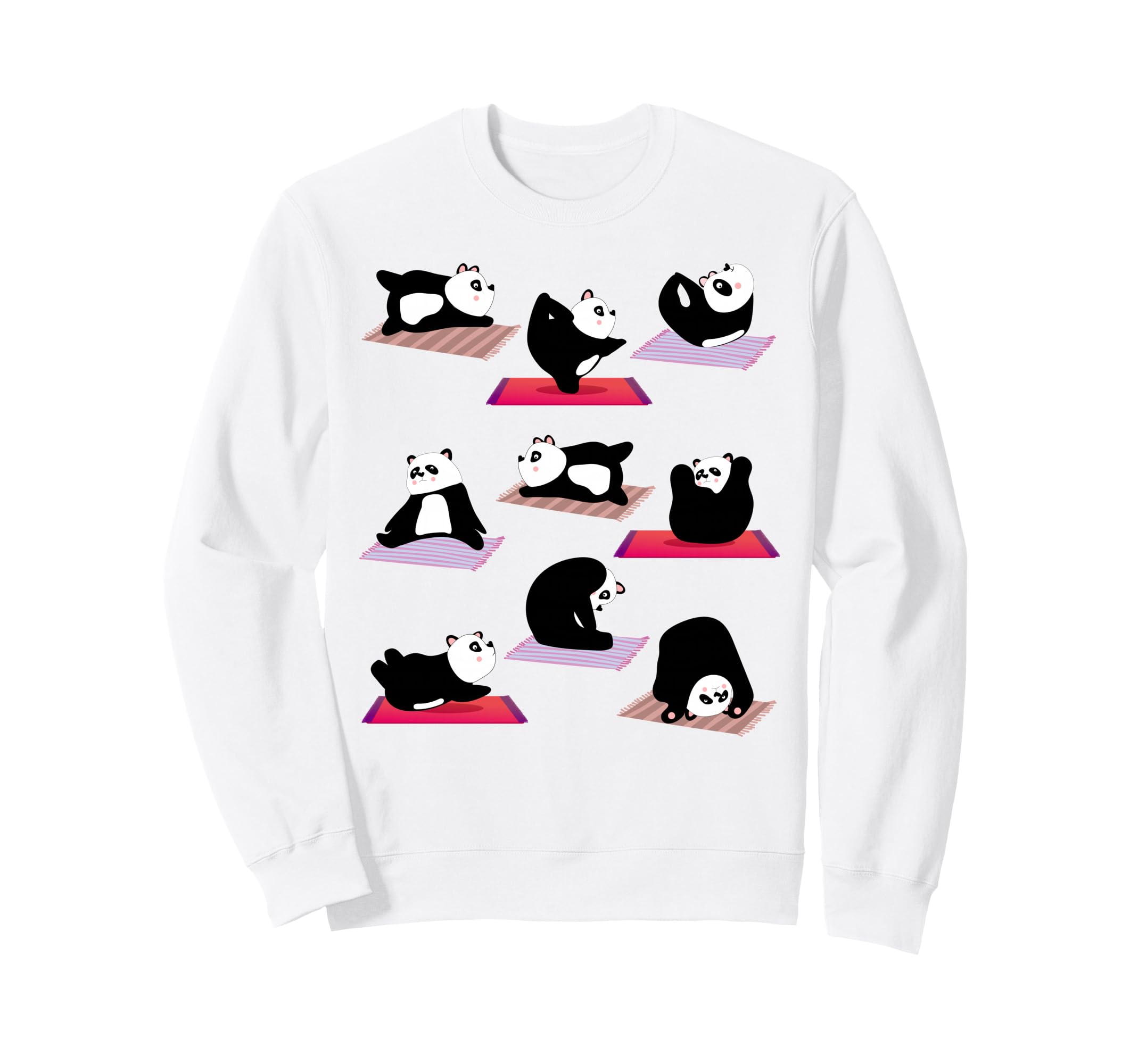 Funny Pandas Yoga Poses Meditation Sweatshirt - Aesthetic Graphic Unisex - T-Shirt, Sweatshirt, Hoodie