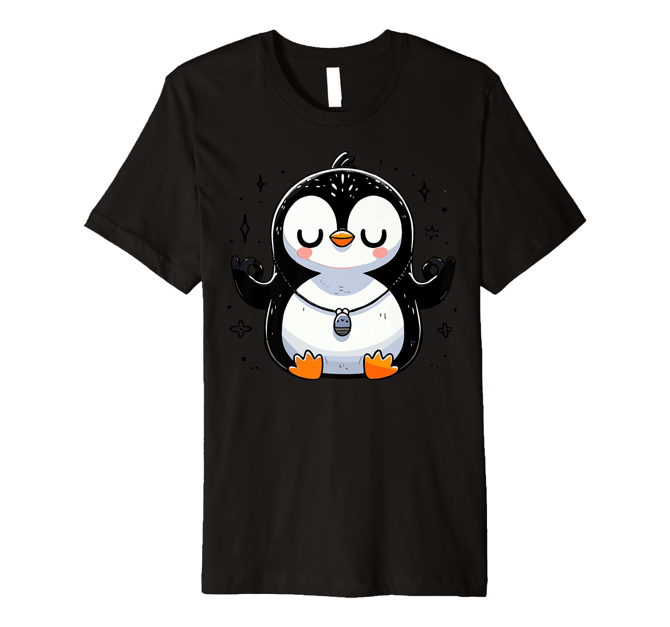 Meditation Penguin Yoga Pose T-Shirt - Custom Art Print for Adults - T-Shirt, Sweatshirt, Hoodie