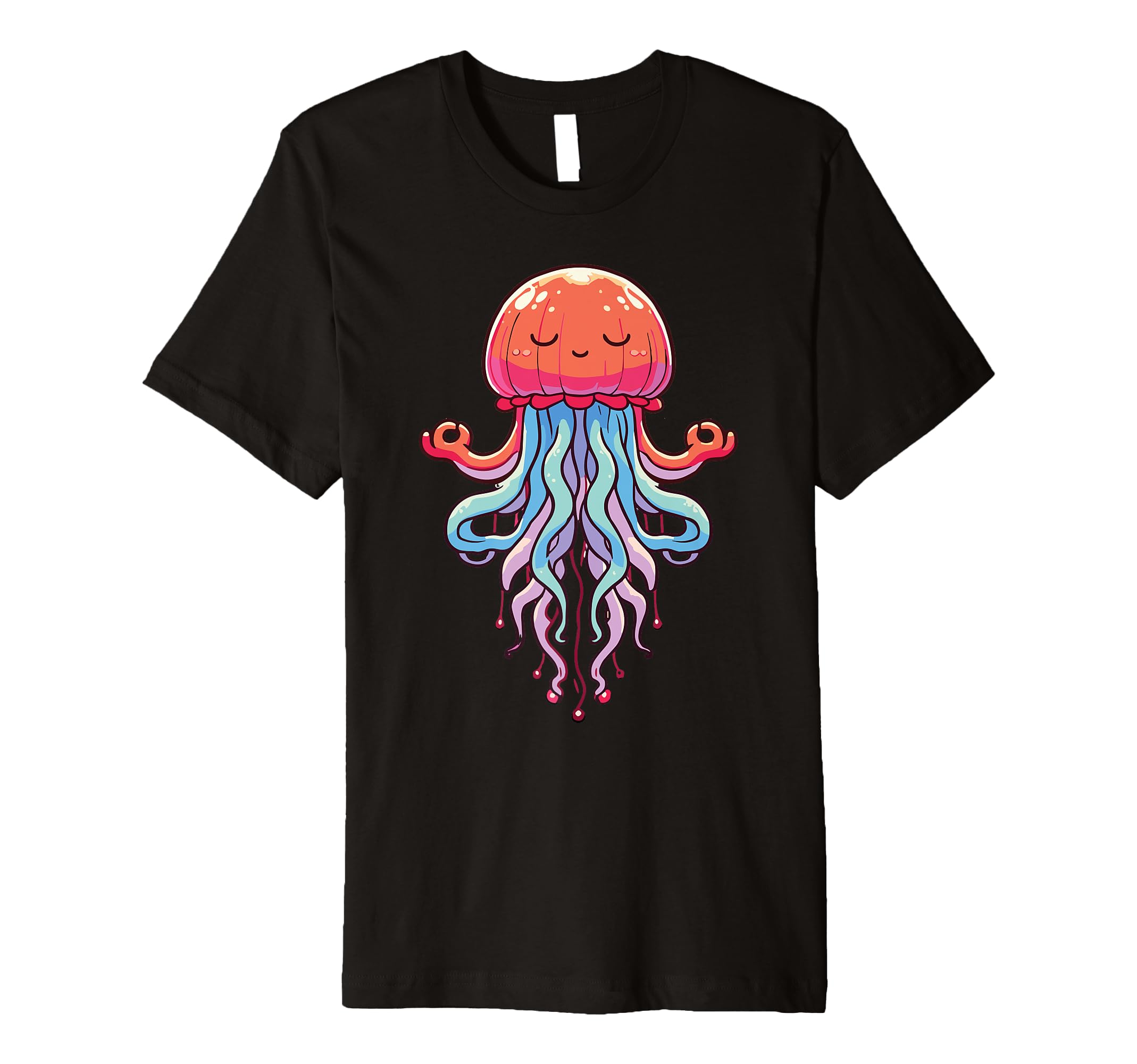Meditation Jellyfish Yoga Pose Relaxing T-Shirt - Graphic Print for Adults - T-Shirt, Sweatshirt, Hoodie