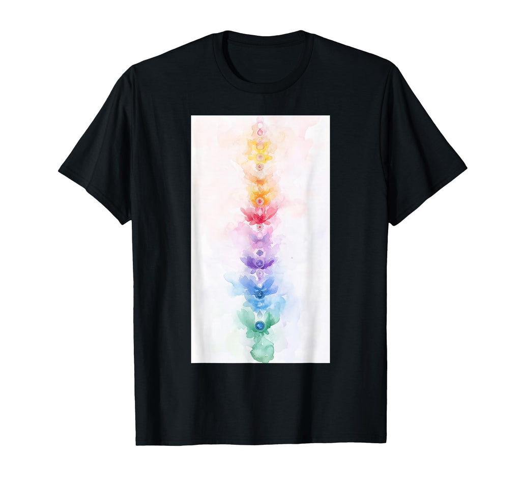 Watercolor Chakras Lotus Chakra T-Shirt - Custom Art Print Unisex - T-Shirt, Sweatshirt, Hoodie