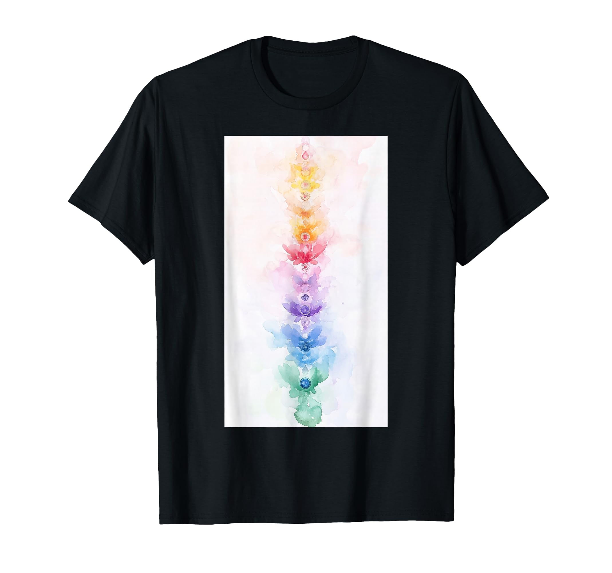 Watercolor Chakras Lotus Chakra T-Shirt - Custom Art Print Unisex - T-Shirt, Sweatshirt, Hoodie