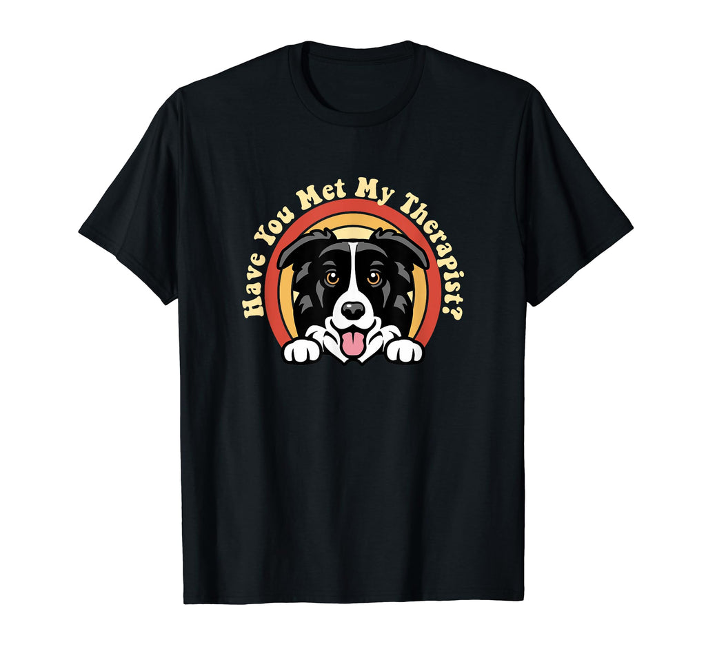 Emotional Support Therapy Dog Border T-Shirt - Custom Art Print for Adults - T-Shirt, Sweatshirt, Hoodie