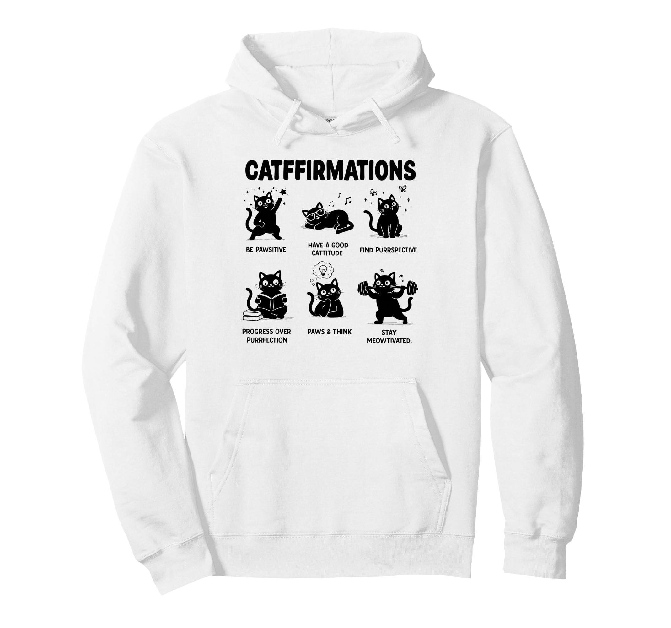 Mental Health Overthinking Anxiety Cat Hoodie - Unique Graphic Men Women - T-Shirt, Sweatshirt, Hoodie
