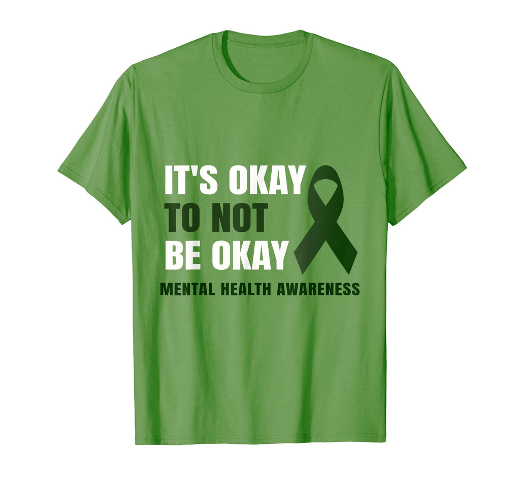 Its Okay To Not Be Okay Mental Health Ribbon T-Shirt - Graphic Print Unisex - T-Shirt, Sweatshirt, Hoodie