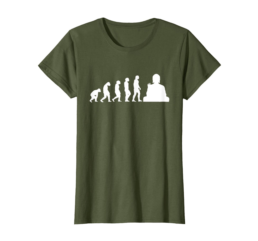 Budda Meditation Evolution Funny Zen T-Shirt - Minimalist Print Men Women - T-Shirt, Sweatshirt, Hoodie