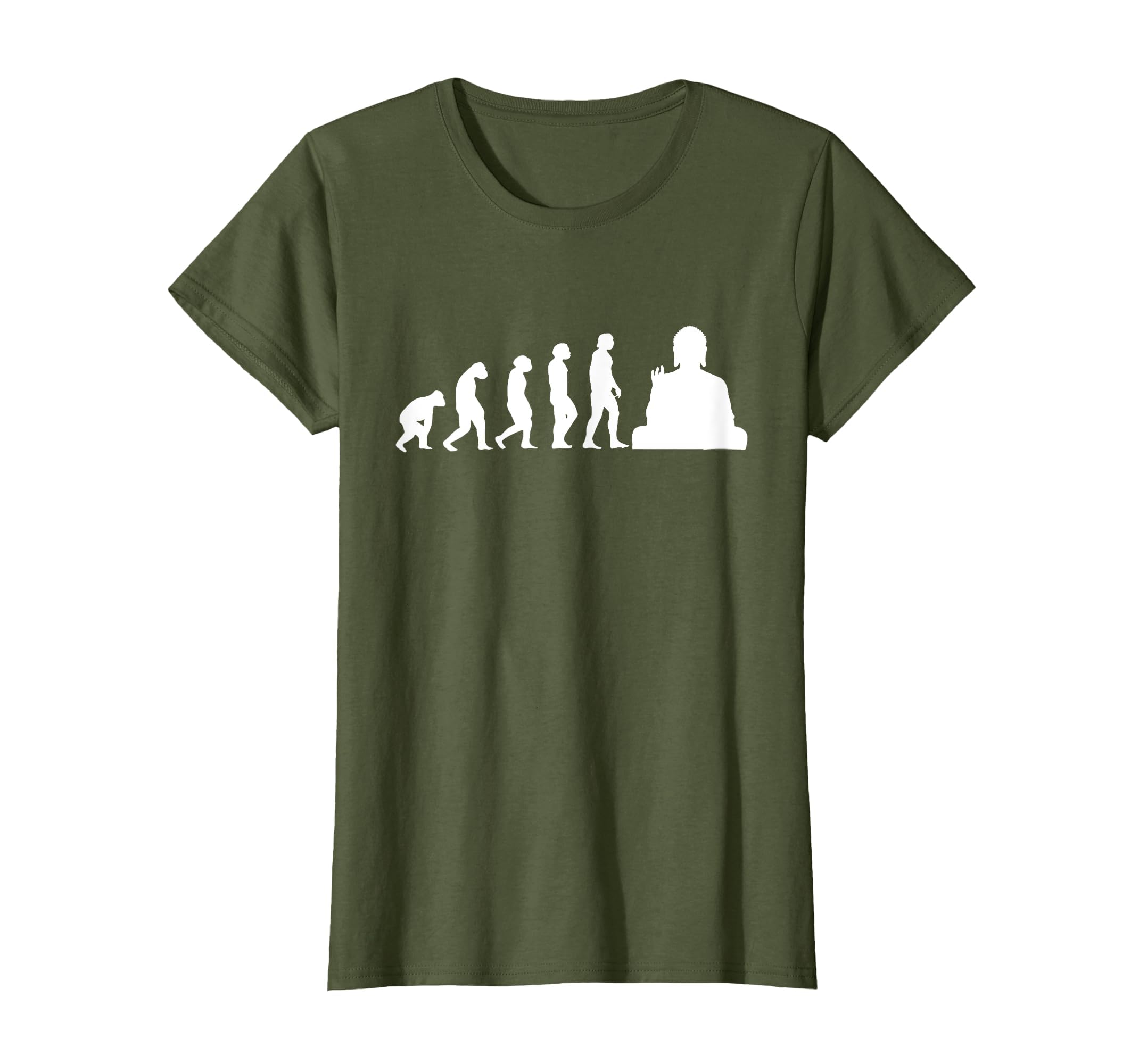 Budda Meditation Evolution Funny Zen T-Shirt - Minimalist Print Men Women - T-Shirt, Sweatshirt, Hoodie