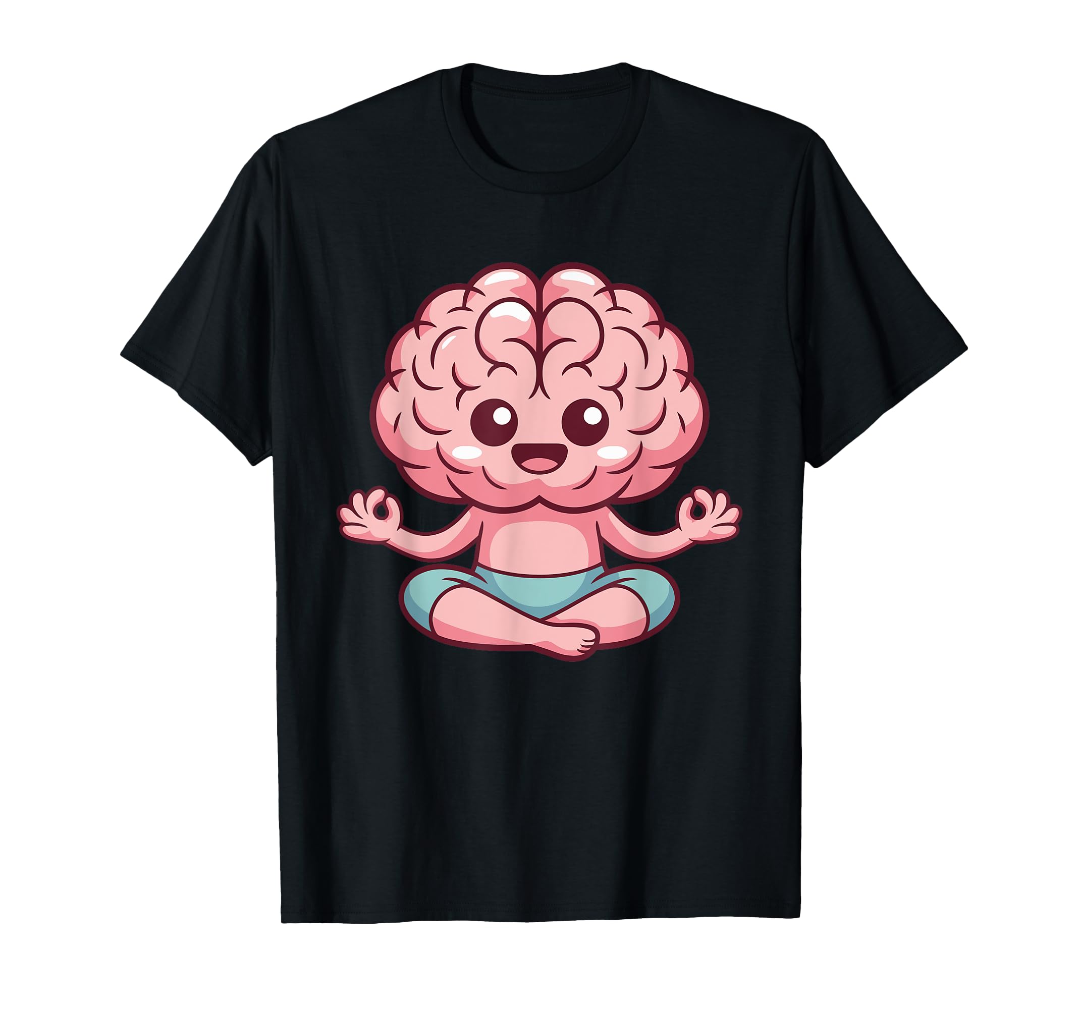 Brain Doing Yoga Funny Mindfulness T-Shirt - Aesthetic Graphic Unisex - T-Shirt, Sweatshirt, Hoodie
