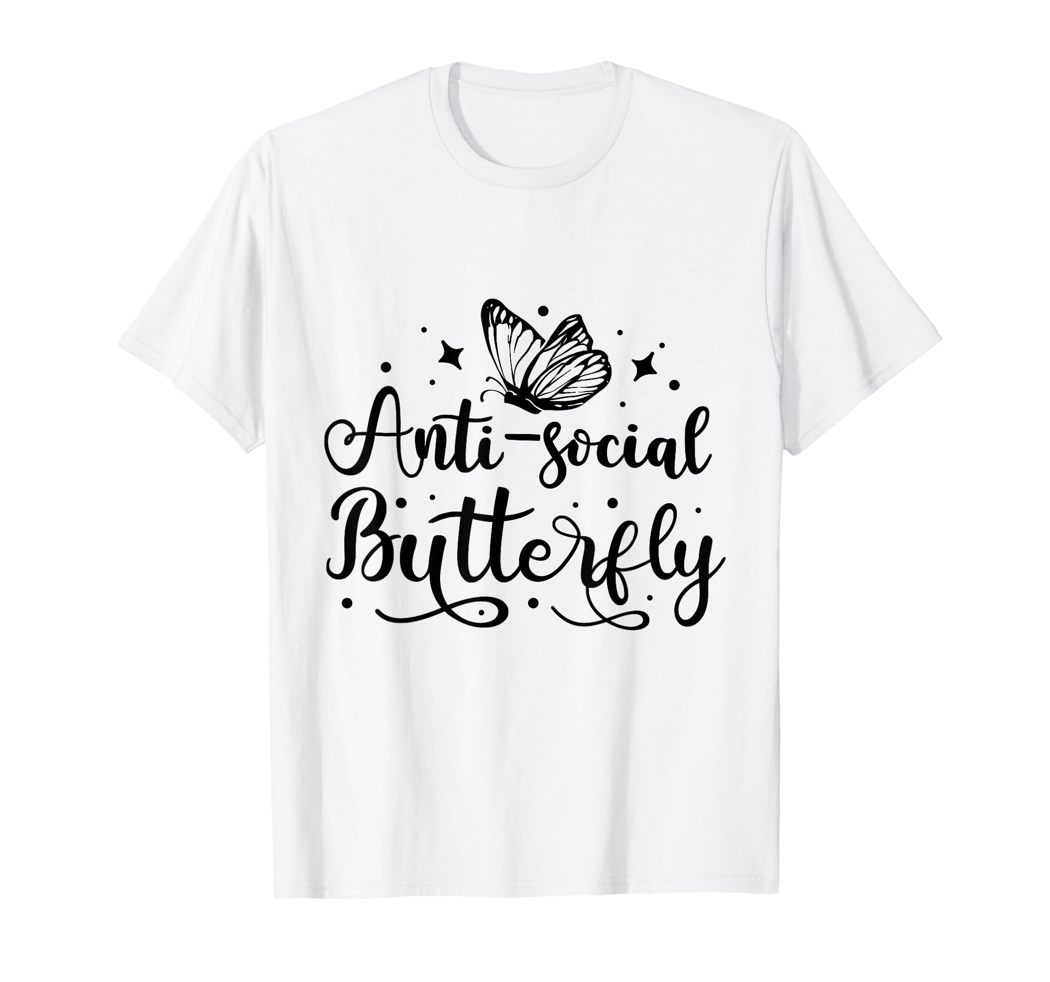 Anti Social Butterfly Magical Goth T-Shirt - Graphic Print for Adults - T-Shirt, Sweatshirt, Hoodie