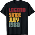 Legend Since July 1980 46th Birthday 46 Years Old - Awesome T-Shirt Unisex T-shirt, Sweatshirt, Hoodie, Long Sleeve Tee - T-Shirt, Sweatshirt, Hoodie