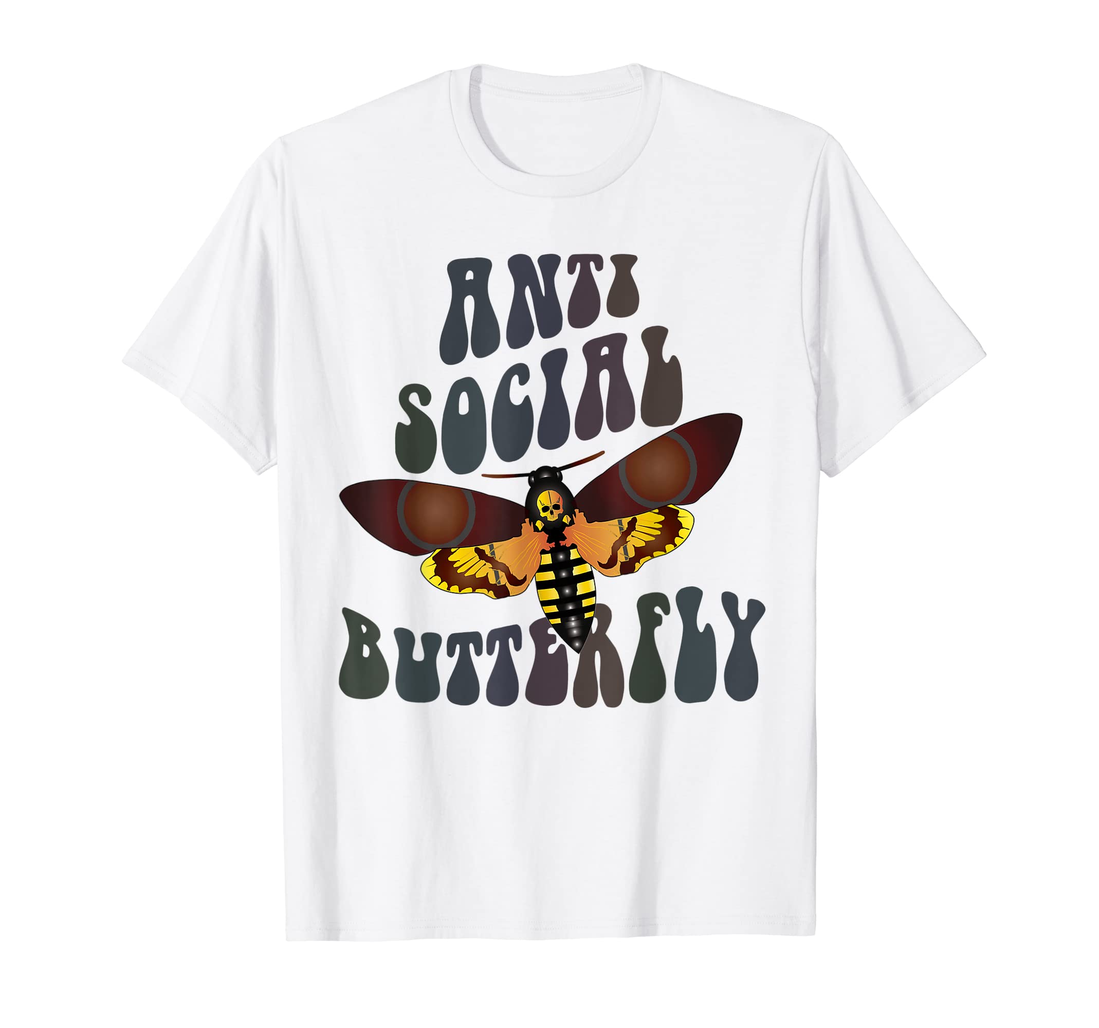 Funny Anti Social Butterfly Club T-Shirt - Aesthetic Graphic for Adults - T-Shirt, Sweatshirt, Hoodie