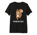 Funny Squirrel Yoga Focus Mode T-Shirt - Novelty Apparel Unisex - T-Shirt, Sweatshirt, Hoodie
